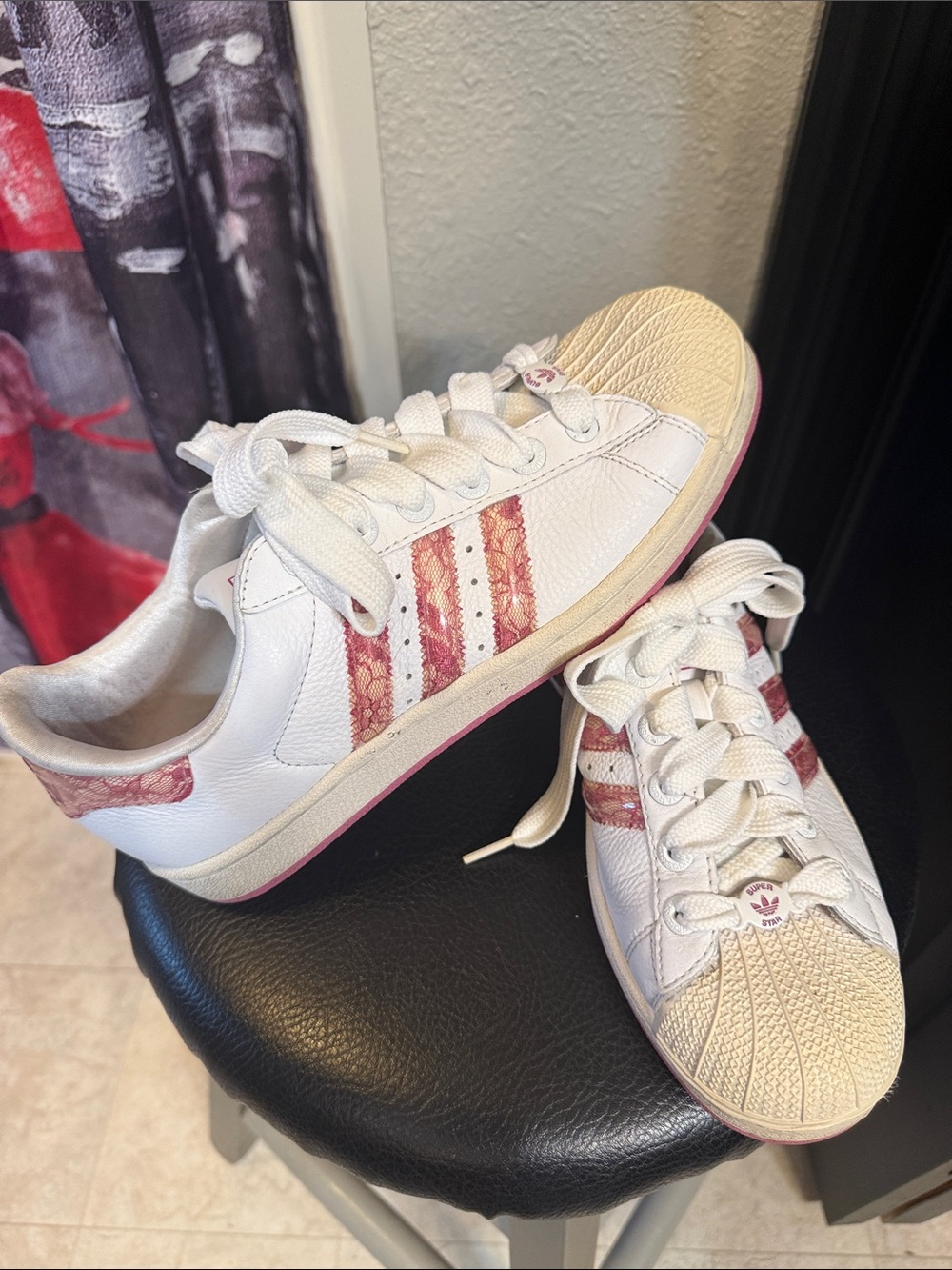 adidas Originals superstar textured lace pack sneakers vintage 2007